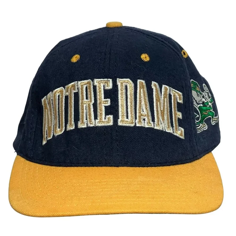 Vintage 90s Starter Notre Dame Fighting Irish Wool Big Logo Spellout SZ 7.5 Hat